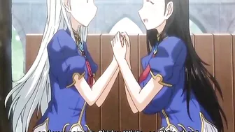 Teen with big tits and pussy teased by dirty tentacles in hentai.