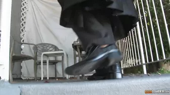 Dressed up like a Dracula, Marco Banderas fucks Ebony Misty Stone and covers taut booty with sperm on Halloween