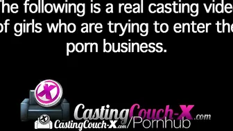 Honey blonde girl made herself wet before casting agent banged and facialized her