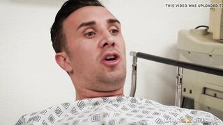 Layla London shakes natural soapy boobs in front of patient and cures him by sex