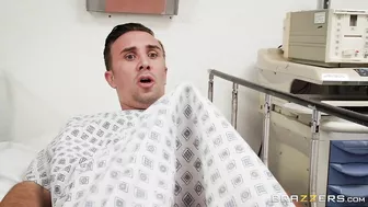 Layla London shakes natural soapy boobs in front of patient and cures him by sex Layla London shakes natural soapy boobs in front of patient and cures him by sex