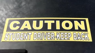 Student driver with bushy pussy fucked by tattooed BF when instructor wasn't around