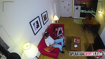 Stunning escort girl finally enjoys hard sex with strict officer