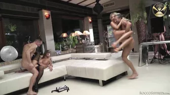 Group blowjob filmed by Italian producer Rocco Siffredi