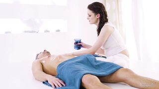 Oil massage includes also coition with winsome Ela Nek