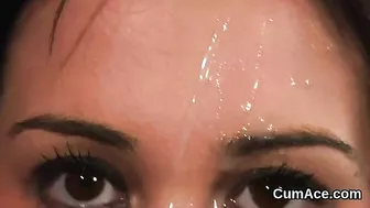 Excellent compilation of girls getting faces covered with sperm