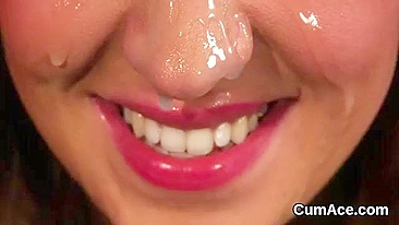 Excellent compilation of girls getting faces covered with sperm