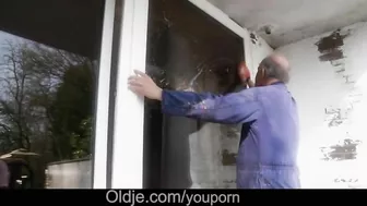 62-year-old man and two teen girls in threesome sex video