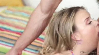 Powerful cock and cum on tits special for winning Alexis Adams