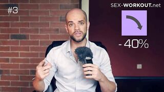 Bald sex guru from France shows how to bring girl pleasure using fingers