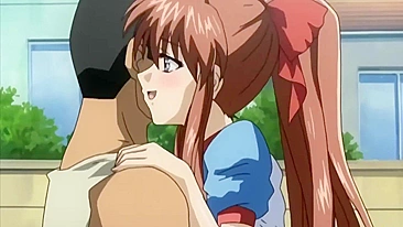 Hentai video - Busty schoolgirl gets fucked in car by her teacher while her crush watches in despair.