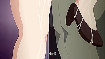 Hentai video - Public train sex with a dirty pervert and a curvy mature woman.