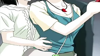 A schoolgirl in stockings without panties is fingered by a fellow female passenger on a train.