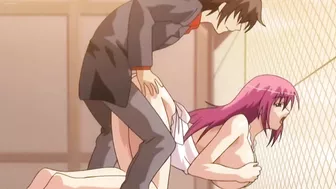 Hatred and desire collide as a busty hentai teacher is publicly fucked by her perverted student.