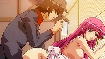 Hatred and desire collide as a busty hentai teacher is publicly fucked by her perverted student.