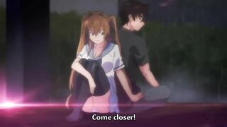 A horny teen in a schoolgirl uniform gets banged by a perv in the rain on a hentai porn site.
