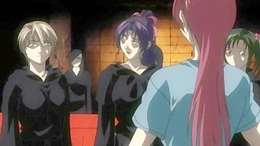 Hentai Bible Black Origins 2 - Schoolgirls summon a tentacle demon to sexually pleasure them.