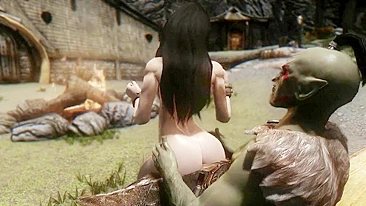 Ava the Last Blade 1 - Orc gives a sexy thief a rough doggy style fucking - Hentai City
