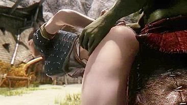 Ava the Last Blade 1 - Orc gives a sexy thief a rough doggy style fucking - Hentai City