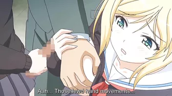 Naughty schoolgirl gives uncle a steamy handjob on an elevator in this hot hentai animation.