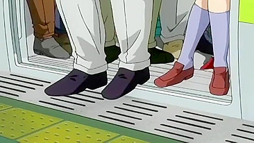 Girl gets fingered and sexually harassed on a crowded train by multiple men.