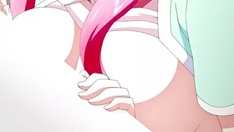 Busty anime schoolgirl gets fucked on school balcony in hentai video.