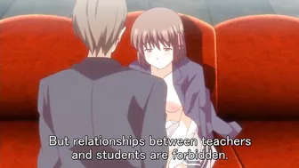 Hentai video shows a dirty sensei having sex with a young blonde until she cums.