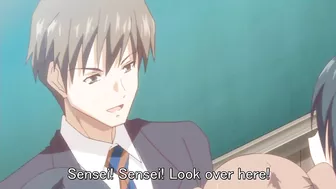 Hentai video shows a dirty sensei having sex with a young blonde until she cums.