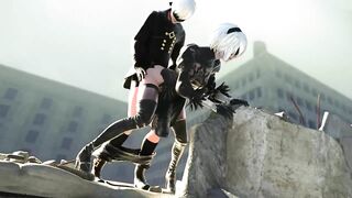 Nier Automata's 2B and 9S Get Frisky in Steamy Hentai Porn Video