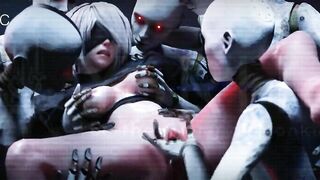 2B's Thrilling Nier Automata Adventure in Satirical Hentai Porn