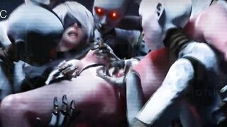 2B's Thrilling Nier Automata Adventure in Satirical Hentai Porn