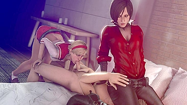 Resident Evil's Ada and Sherry get down in hentai porn