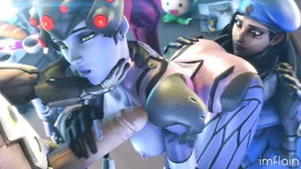 Overwatch's Ana and Widowmaker Go Berserk in Steamy Hentai Porn Video