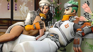 Overwatch's Ana and Genji Get Down and Dirty in Steamy Hentai Porn Video