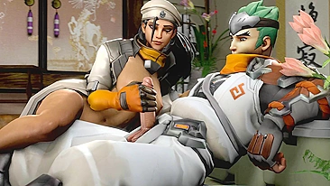 Overwatch's Ana and Genji Get Down and Dirty in Steamy Hentai Porn Video