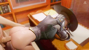 Overwatch's Ashe Pewposterous Hentai Porn Video - NSFW