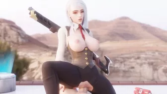 Overwatch's Ashe Sfmpov - A Hentai Porn Parody