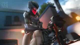 Assassin and Genji Get It On in Overwatch