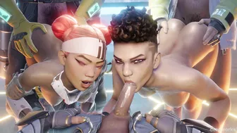 Satirical for Hentai Porn Video - Bangalore, Caustic, Crypto, Lifeline and Seer Dzoo Works Apex Legends