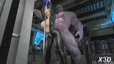 Fulfilling Your Desires - Black Widow and Thanos' Erotic Adventure in 3D