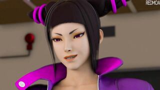 Street Fighter's Cammy and Juri Go Wild on Redmoa Street