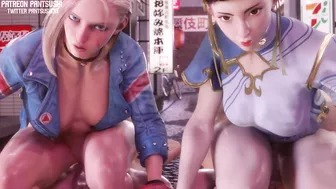 Street Fighter's Chun-Li and Cammy Get Naughty on Pantsushi