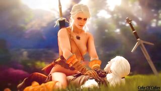 Ciri and Geralt get baked - A Witcher 3 hentai parody