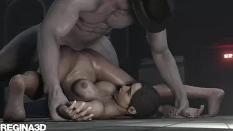 Claire Redfield and Mr X REGINA3D Resident Evil 2 - A Satirical Take on Hentai Porn