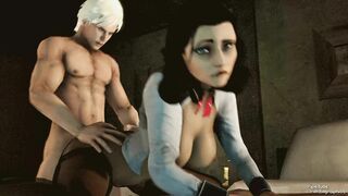 Dante and Elizabeth's Devilishly Hot Mayhem in Bioshock