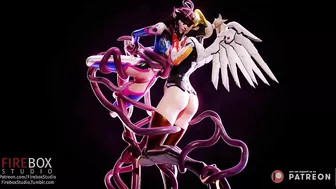 Overwatch D.Va and Mercy Hentai Porn by Firebox Studios