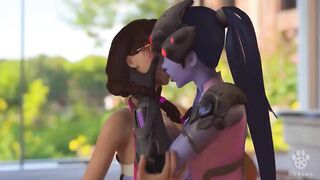 Overwatch Hentai Video - D.Va and Widowmaker's Obscene Adventure