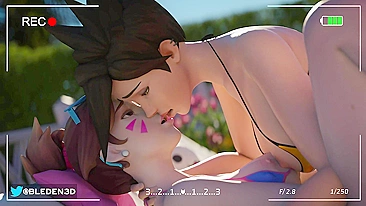 Overwatch Heroes D.Va and Tracer Get Down in Steamy Lesbian Action