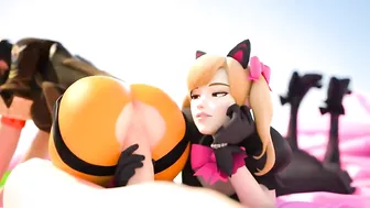 Overwatch's D.Va and Tracer Get Cakey in New Hentai Video