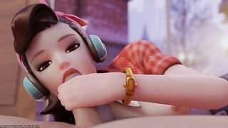 Overwatch's D.Va Gets Lewd in Animated Porn Video